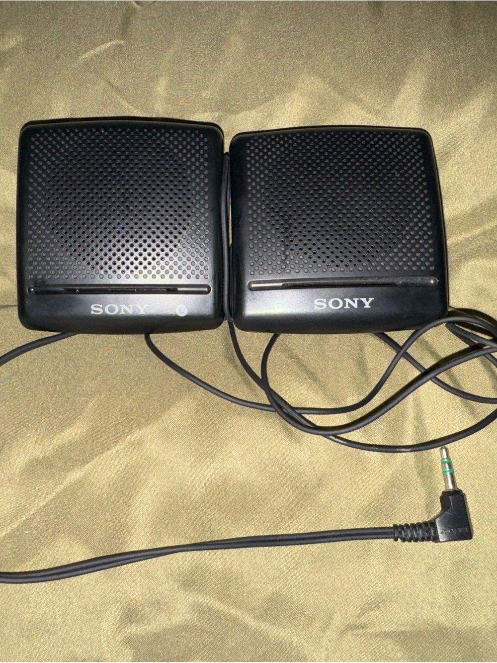 Sony Black Wired Portable Stereo Speakers
